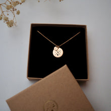 Lade das Bild in den Galerie-Viewer, Zarte Kette mit Initialen und Herz in rose