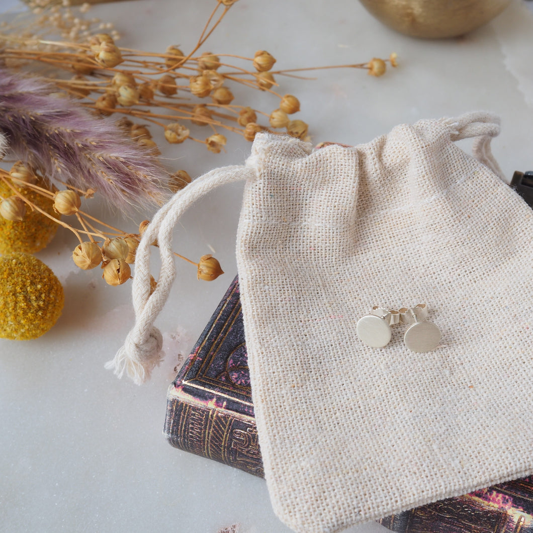 Ohrstecker rund Silber